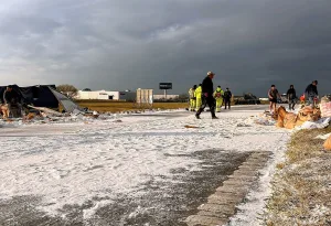 Dos camiones chocaron en la autopista a Buenos Aires a la altura Villa Gobernador Gálvez