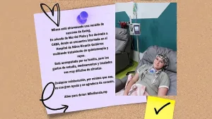 Milena joven enferma de cancer de Mar del Plata