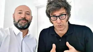 Diego Spagnolo, titular de la Agencia Nacional de Discapacidad (ANDIS), con el presidente de la Nación Javier Milei