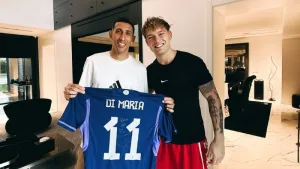 Ian Lucas y Ángel Di María