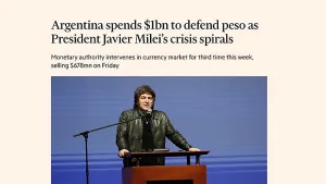 Financial Times critica plan de Milei
