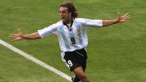 Gabriel Batistuta, máximo goleador de la Selección argentina hasta 2016.