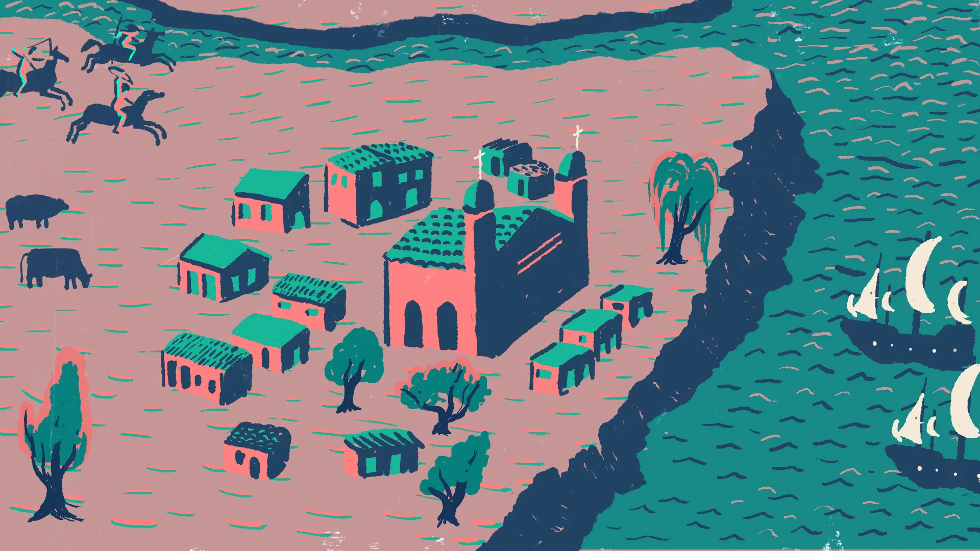 Acá nomás pero tres siglos atrás