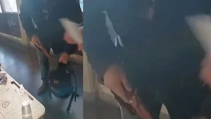 fiscal intentó abrir una urna con un cuchillo, pero fue interceptado por la policía