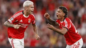 El ex juvenil leproso Enzo Barrenechea convirtió su primer gol en la Champions League