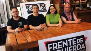 candidatos a diputados nacionales del frente de izquierda en conferencia de prensa por la presentación de listas