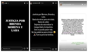 Desde Dalma Maradona y Lali Espósito, hasta Griselda Siciliani: las famosas que se pronunciaron por el triple femicidio