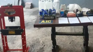 droga en un lavadero de Santa Fe