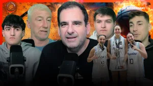 El plantel de Gimnasia B y el repaso a su consagración en el stream de Básquet Rosario