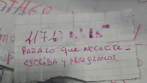 Las anotaciones que secuestraron dentro de la celda de Señor Jota
