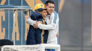 Miguel Ángel Russo y Juan Román Riquelme.