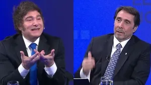 Milei, se puso nervioso al no poder explicarle a Feinmann cómo ponerle plata a la gente