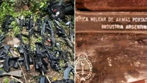 Hallan fusil FAL del Ejército argentino