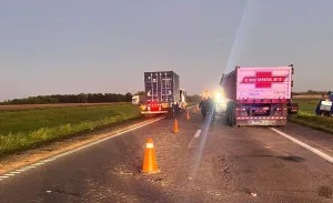 Siniestro vial en la autopista a Buenos Aires: murió un hombre en un accidente entre tres camiones