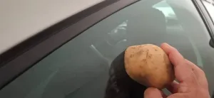 Cómo dejar relucientes los vidrios del auto con el truco de la papa después de la lluvia