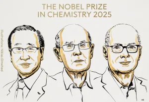 El premio Nobel de Química 2025 fue otorgado a Susumu Kitagawa, Richard Robson y Omar M. Yaghi