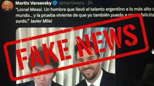 Milei y Messi fake news