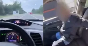 Padre récord de irresponsabilidad: se filmó manejando a 170 km/h y llevaba a su hijo sin cinturón