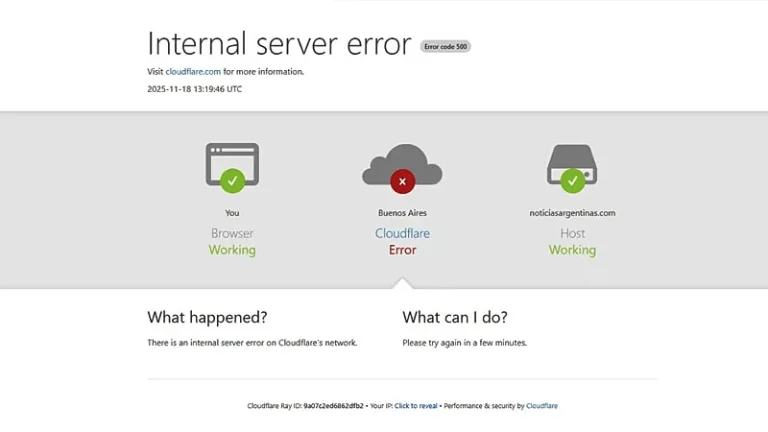 Colapso global en internet por fallo en la empresa Cloudflare, que brinda servicios clave para el funcionamiento de la red
