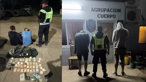 Coronda: detuvieron a dos rosarinos con más de un kilo de marihuana y unos 700 mil pesos