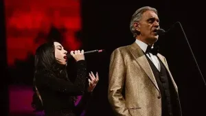 Nicki Nicole cantó junto a Andrea Bocelli