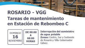 Rosario: Tareas de mantenimiento programadas en la Estación de Rebombeo "C"