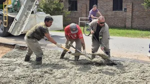Roldán: el municipio continúa con trabajos de pavimentación