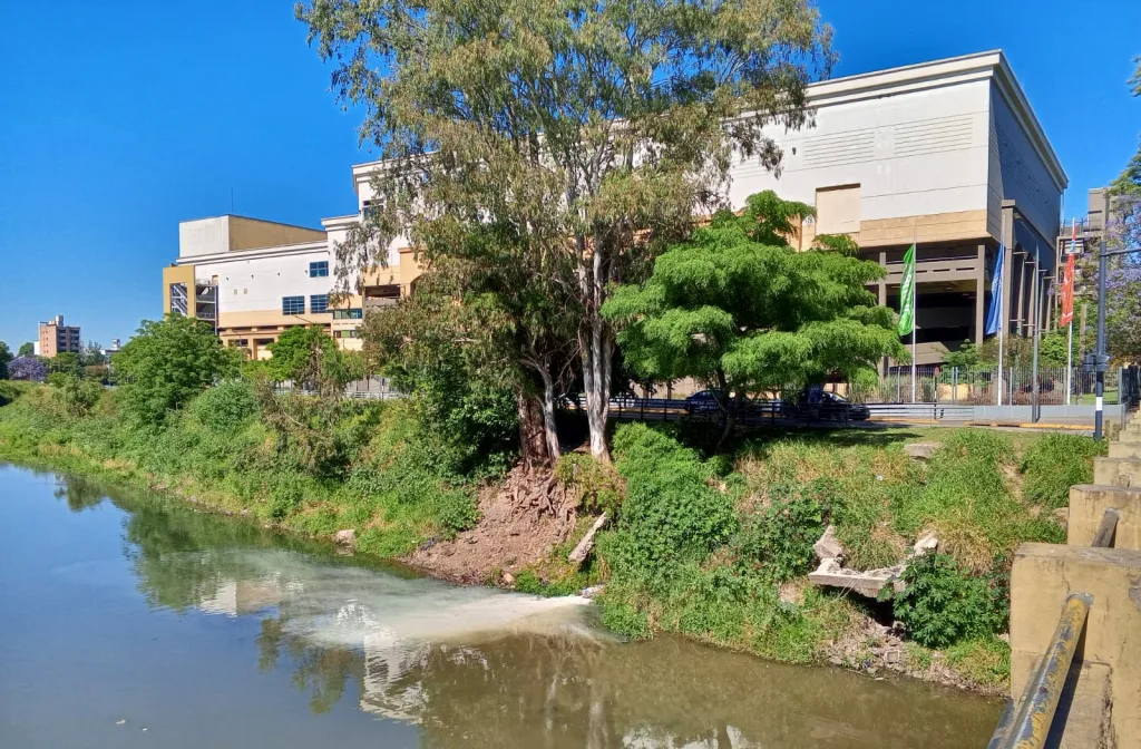 Una nueva mancha en el arroyo Ludueña motivó denuncia y la intervención del Ministerio de Ambiente de Santa Fe