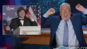En la TV estadounidense se siguen burlando de Milei: "Un duende pajeando elefantes"