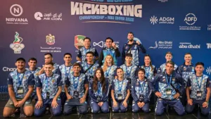 Delegación argentina representando al combinado nacional en el Mundial de WAKO.