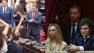 Tensión en la jura: Grabois le hizo la "V" a Milei y advirtió "prepárense"