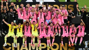 Messi festeja el título obtenido con Inter Miami como campeón de la MLS