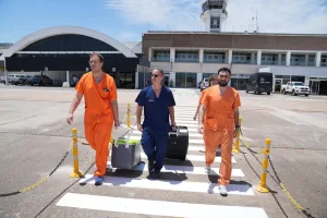 Un vuelo sanitario marcó el regreso del Aeropuerto Internacional de Rosario