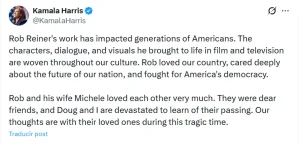 Famosos de Hollywood conmocionados por la muerte truculenta del cineasta Rob Reiner y su esposa: los mensajes