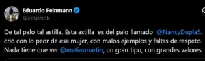 La fuerte reacción de Dupláa y Echarri frente a los exabruptos de Eduardo Feinmann contra Luca Martin
