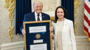 Revés para Donald Trump y María Corina Machado: el Comité Nobel aclaró que el premio es "intransferible"