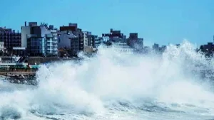 Olas en la costa atlantica