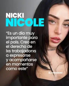 Conciencia de clase: Nicki Nicole reprogramó su show en el Teatro Colón y respaldó el paro nacional de este jueves
