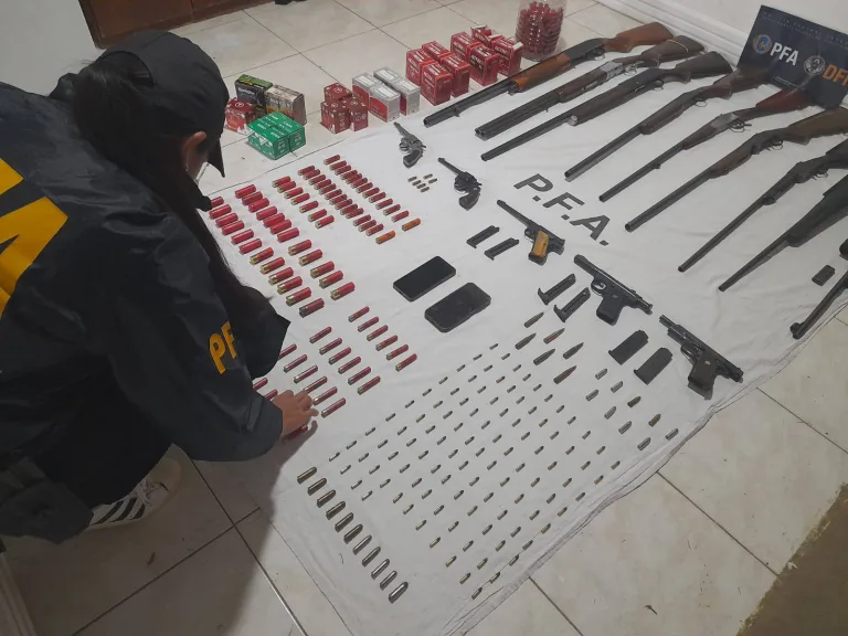 Secuestro de armas de fuego en operativo de la Policía Federal en Rosario.
