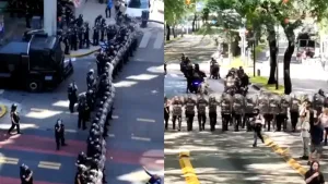 Tensión en Buenos Aires: represión en pleno centro mientras negociaban en Fate