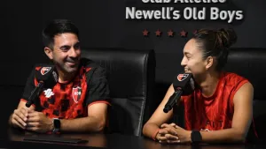 Gaston Aguirre dt de Newell's y Brenda Flores mediocampista