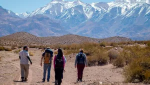 El equipo de investigación rumbo a Los Andes