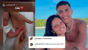 Paulo Dybala presumió de su bebé Gia con un guiño al astro puertorriqueño Bad Bunny: “Un aplauso pa’ mami y papi”