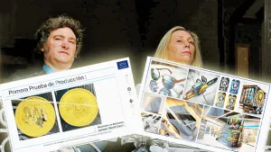 Los negocios que aceptan Javier y Karina: saltó uno de monedas de oro con la cara de Milei y merchandising con su imagen