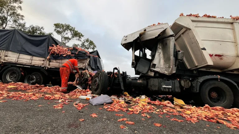 Dos choques en la autopista Rosario- Buenos Aires: seis camiones involucrados, un muerto y heridos
