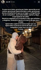 Emilia y Duki, su pareja, frente común ante la situación de conflicto con Tini y María Becerra