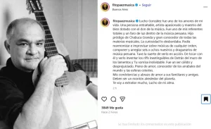 Triste despedida: a los 79 años murió Lucho González, guitarrista peruano que integró el recordado trío Vitale-Baraj-González