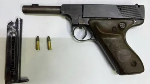 Arma secuestrada, pistola cal. 22