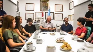 El intendente Carlos De Grandis