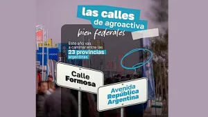 AgroActiva convierte sus calles en un mapa federal con nombres de las 23 provincias
